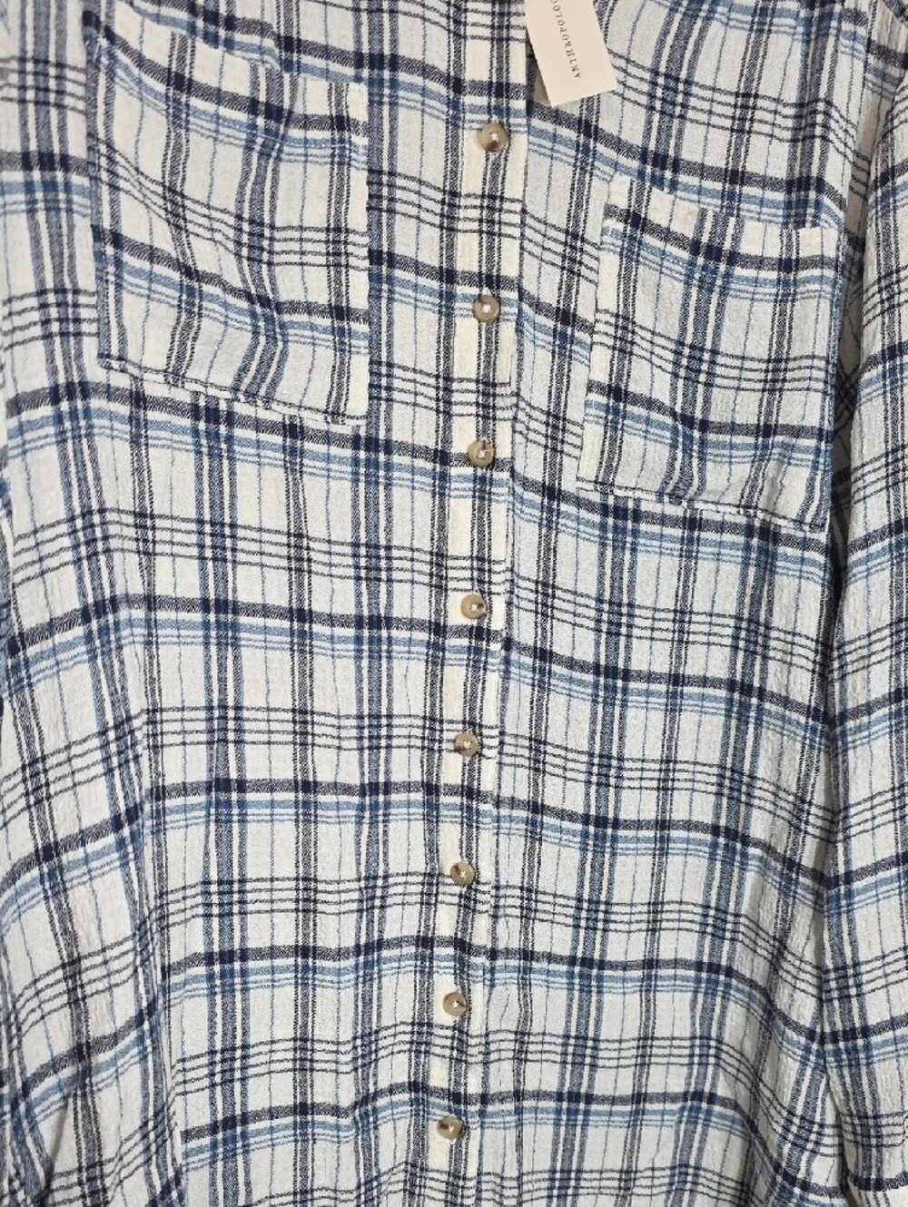 Pilcro by Anthropologie NWT Plaid Tunic Buttondown | Size Medium - Picture 4 of 5